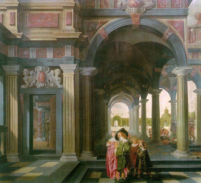 Palace Courtyard with Figures df, DELEN, Dirck van